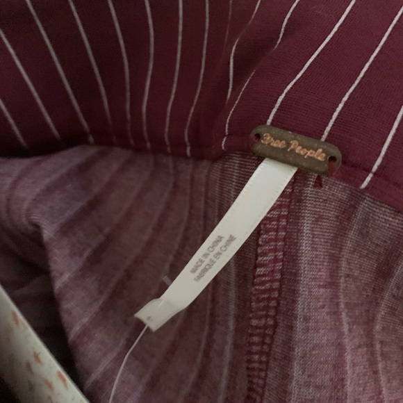 Free people nwt flare striped pants Burgundy Pants - Picture 6 of 6